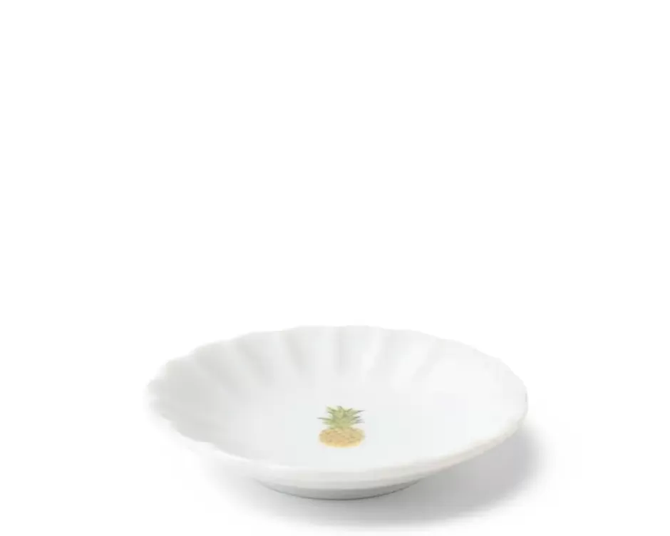 Miya - Juego de 5 Salseras con Diseño Tropical de Piña para Frutas, Colección Kudamono