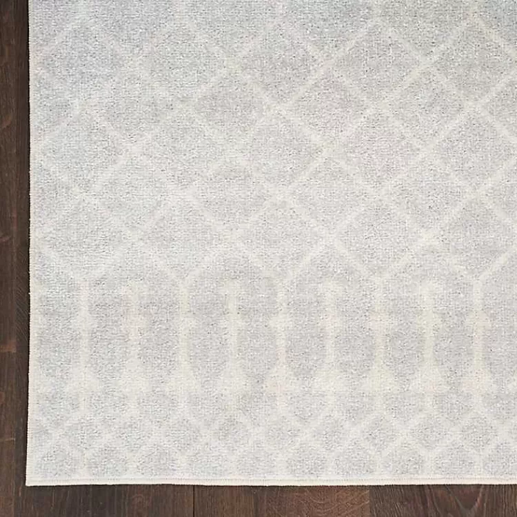 Alfombra decorativa lavable estilo marroquí en tonos claros - Tapiz corredor 2.4x3.6 metros para pasillos - Diseño exclusivo de Kirklands Home Collection