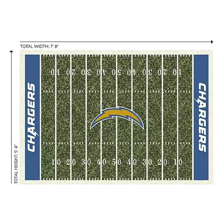 Alfombra decorativa Los Angeles Chargers - Tamaño XL 6x8 pies | Diseño oficial NFL | Oferta exclusiva en Kirklands Home