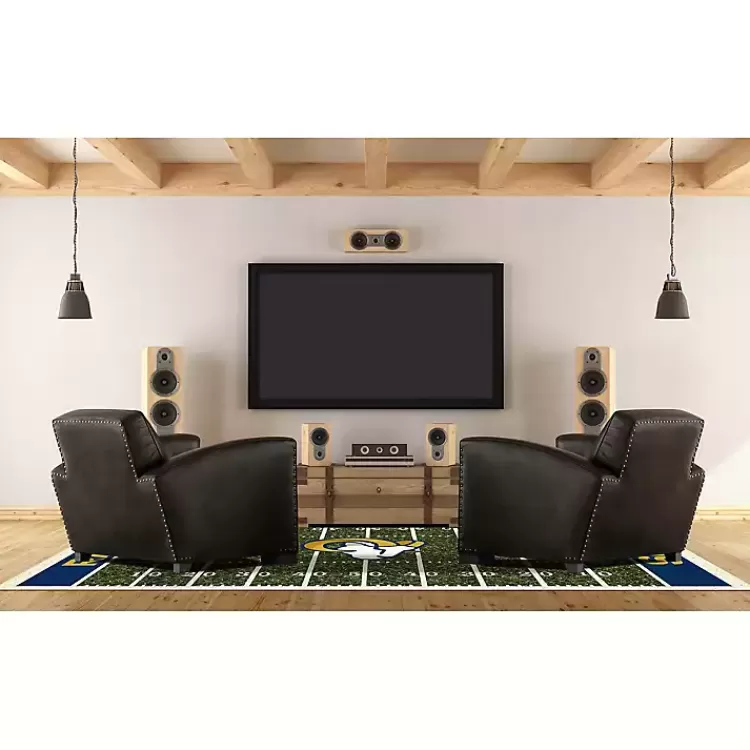 Alfombra decorativa oficial de la NFL - Los Angeles Rams 2.4x1.8 metros, edición limitada para espacios gamers con diseño de cancha profesional, precio económico disponible en Kirklands Home - Coleccionables deportivos para fanáticos