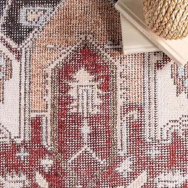 Alfombra Miley de 5x8 pies - Diseño Tradicional con Medallón y Elegancia Duradera, Lavable a Máquina - Colección Hogar Kirklands