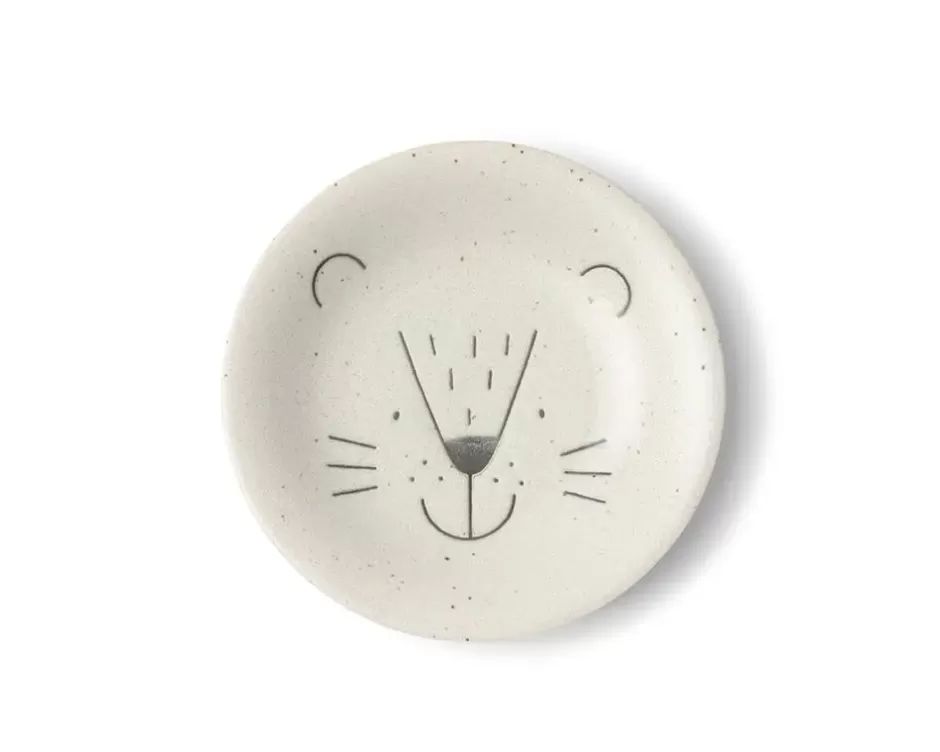 Platos Infantiles Mogu Mogu con Diseño de León - Tamaño 16,5 cm - Pack de 4 Unidades Ahorro - MIYA