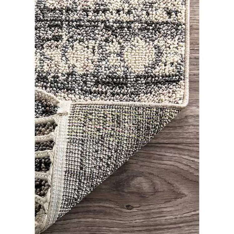 Alfombra marroquí tejida a mano con borlas decorativas - Tamaño 5x8 pies (ideal para salas o dormitorios) - Estilo bohemio acogedor y diseño étnico único