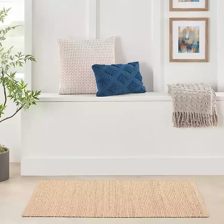 Alfombra Natural de Yute Blanqueado 3x5 Pies - Estilo Acogedor para Hogar | Colección Kirklands