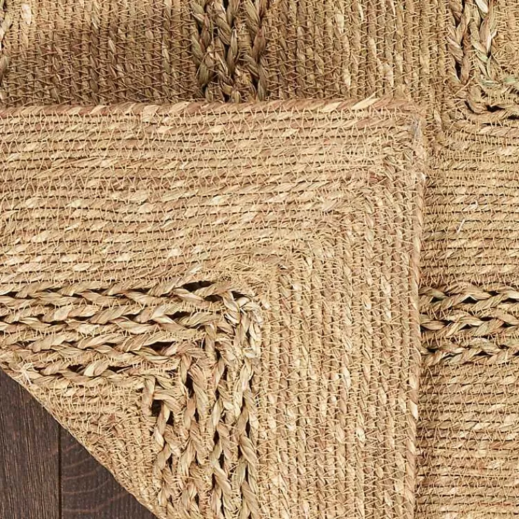 Alfombra Versátil de Fibra Natural para Interiores y Exteriores | Tamaño 4x6 Pies | Diseño Rústico Moderno - Colección Kirklands Home