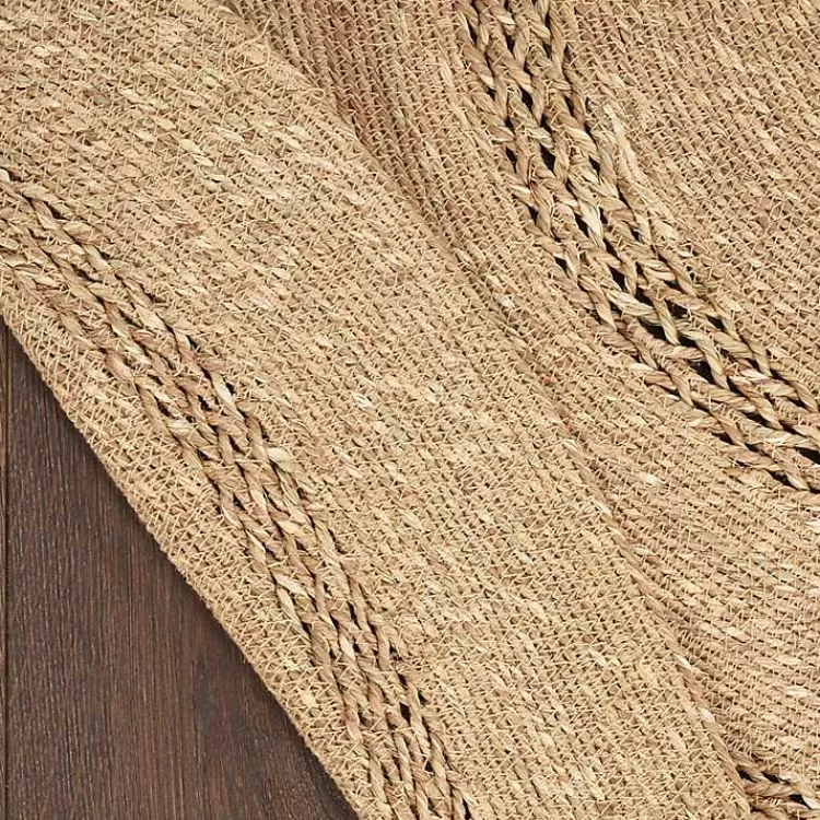 Alfombra Artesanal de Hierbas Marinas 4x4 Pies - Tejido Natural para Interior/Exterior | Decoración Sostenible con Estilo Kirklands - Precio Accesible