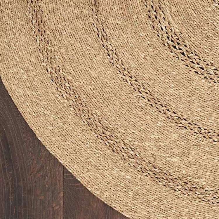 Alfombra Artesanal de Hierbas Marinas 4x4 Pies - Tejido Natural para Interior/Exterior | Decoración Sostenible con Estilo Kirklands - Precio Accesible