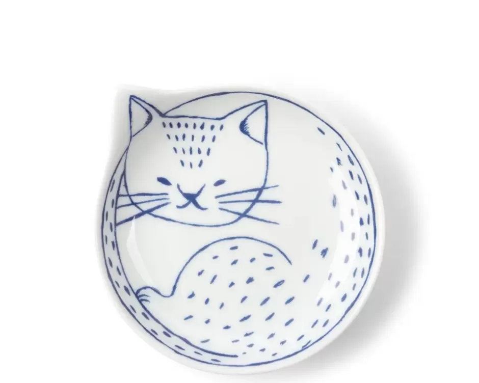 Juego de 4 Platos para Gatos Nekotori – Diseño Divertido de 11 cm, Colección Exclusiva MIYA