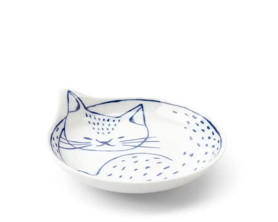 Juego de 4 Platos para Gatos Nekotori – Diseño Divertido de 11 cm, Colección Exclusiva MIYA