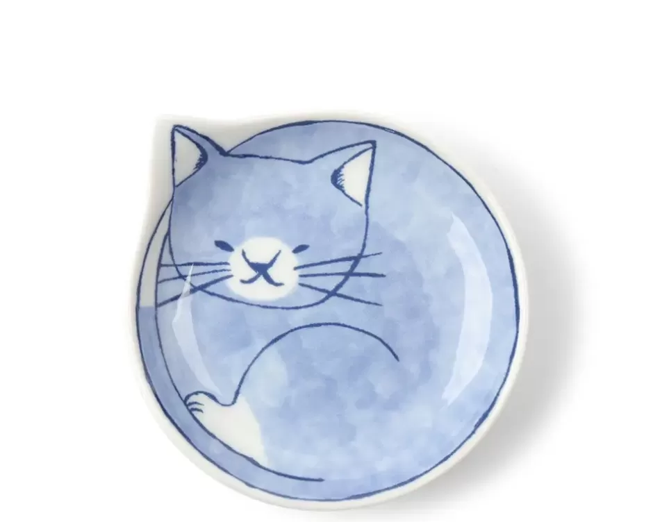 Juego de 4 Platos para Gatos Nekotori – Diseño Divertido de 11 cm, Colección Exclusiva MIYA