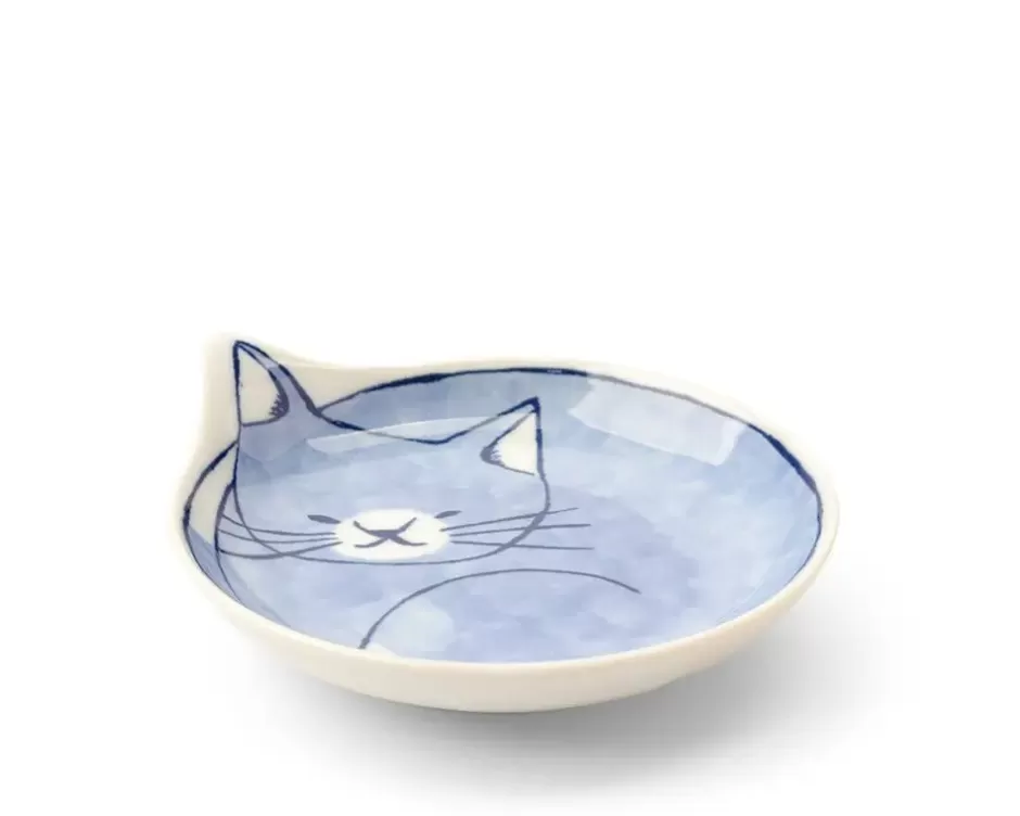 Juego de 4 Platos para Gatos Nekotori – Diseño Divertido de 11 cm, Colección Exclusiva MIYA