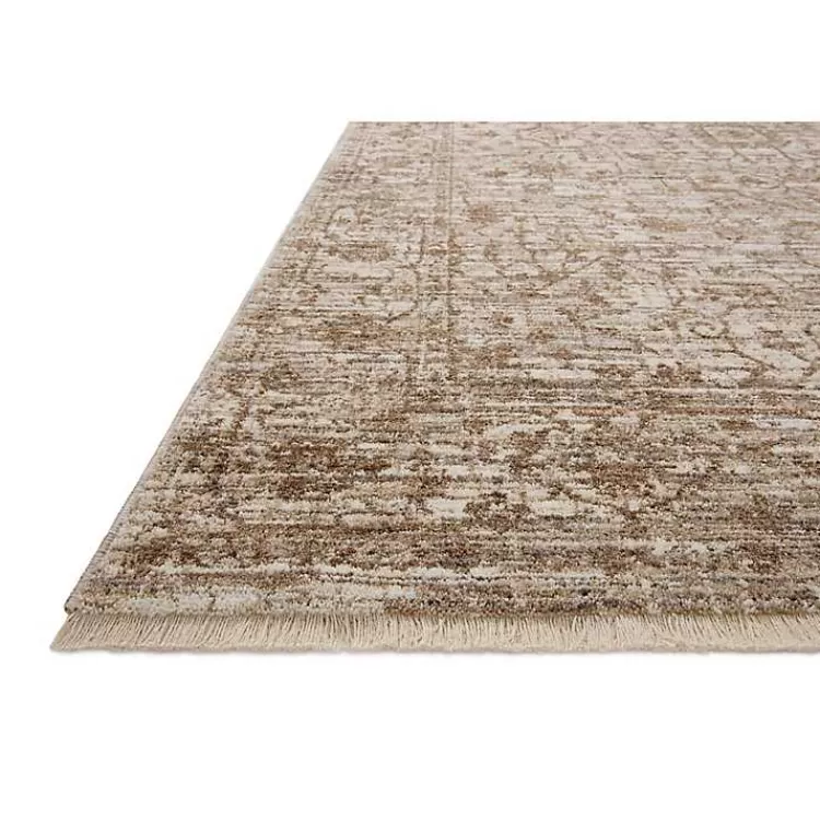 Alfombra decorativa Sorrento en beige arena, diseño medallón vintage - 2.10x3 metros | Kirklands Home