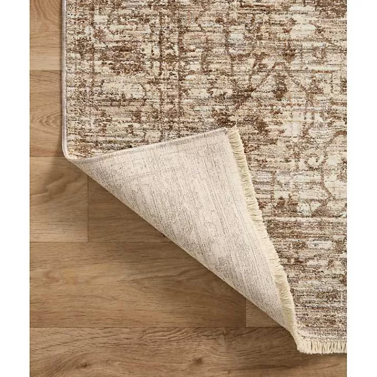 Alfombra decorativa Sorrento en beige arena, diseño medallón vintage - 2.10x3 metros | Kirklands Home
