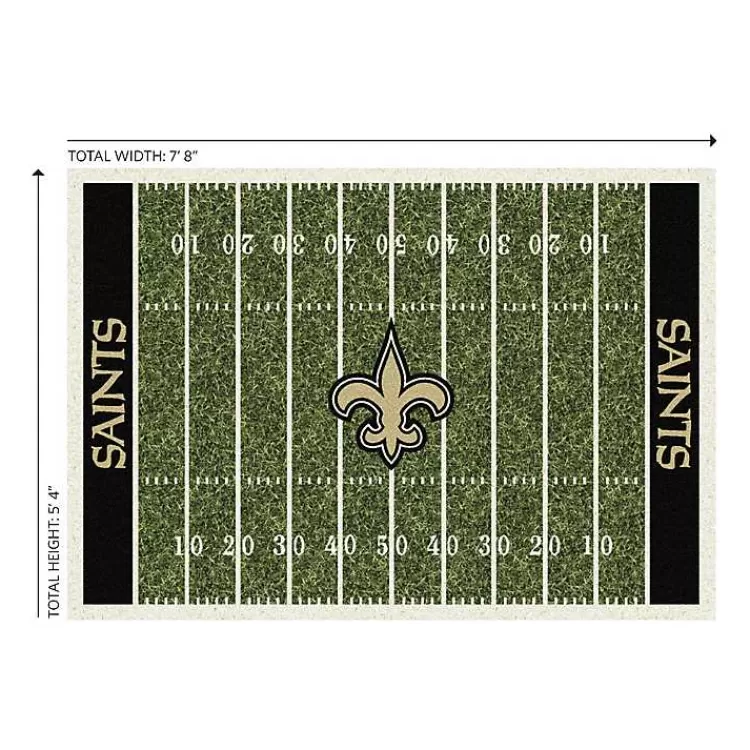 Alfombra decorativa New Orleans Saints para sala - 6x8 pies diseño estadio, colección exclusiva Kirklands Hogar