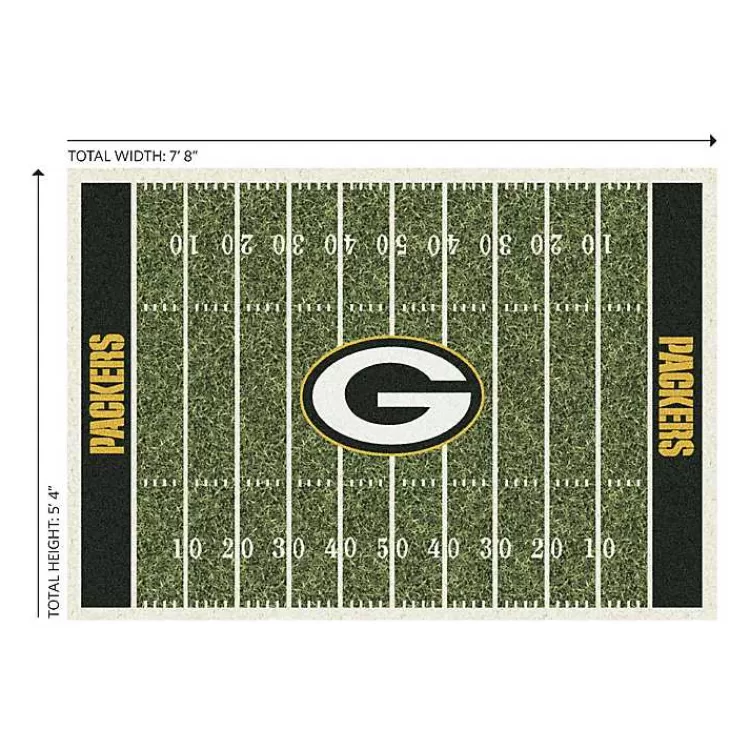Tapete de diseño del terreno de juego de los Green Bay Packers de la NFL, tamaño 6x8 pies - Colección oficial disponible en Kirklands Home