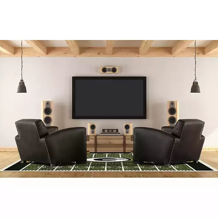 Tapete de diseño del terreno de juego de los Green Bay Packers de la NFL, tamaño 6x8 pies - Colección oficial disponible en Kirklands Home