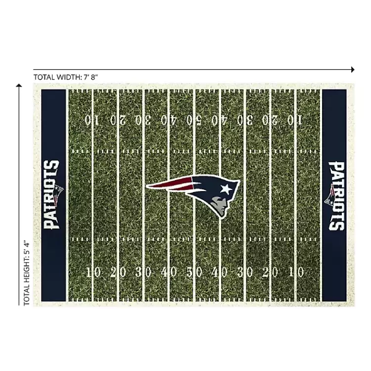 Alfombra decorativa New England Patriots NFL edición especial - Diseño de cancha oficial 6x8 pies | Oferta exclusiva en Kirklands Home