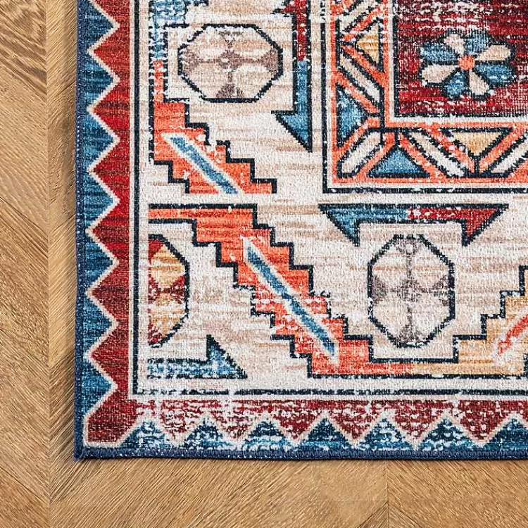 Alfombra Lavable Kirklands Home - Diseño Vintage Medallón en Beige, Tamaño 4x6, Ideal para Espacios Pequeños | Precio Accesible y Duradero