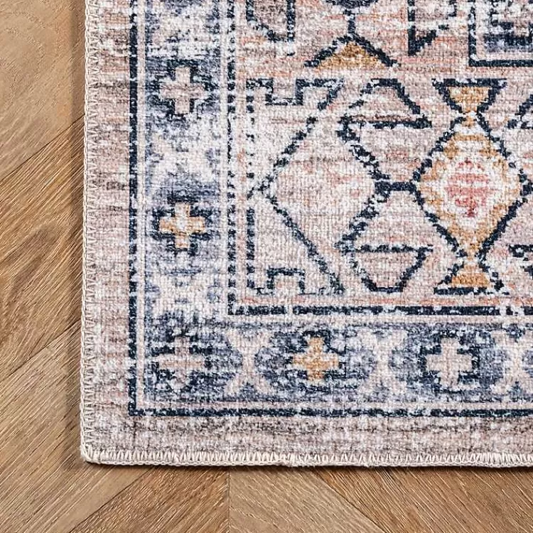Alfombra Lavable con Diseños Internacionales en Naranja - Colección Hogar Acogedor Kirklands, Estilo Duradero para Espacios Activos