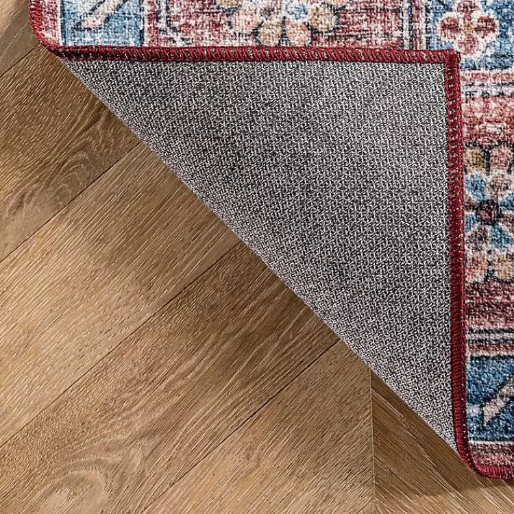 Alfombra Acogedora Lavable en Tono Naranja con Diseño de Medallones - Tamaño 4x6 Pies, Perfecta para Espacios Familiares | Novedad en Decoración Kirklands Home