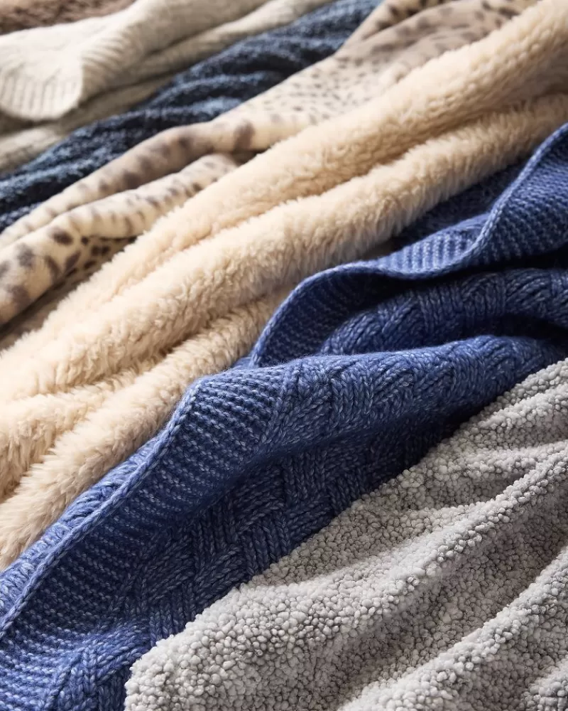 Manta Tommy Bahama en Peluche Suave Imitación - Estampado Palmeras Tropicales para Sofá o Cama