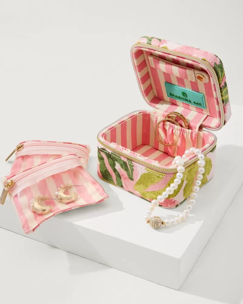 Estuche Viajero Tommy Bahama Paraíso de Palmeras – Organizador Práctico para Joyas y Accesorios