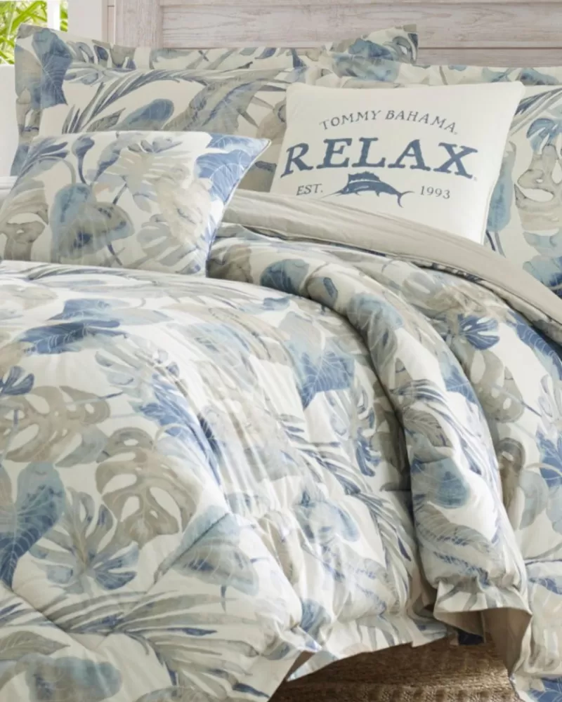 Juego de Edredón King Tommy Bahama - Colección Raw Coast con 5 Piezas, Diseño Exclusivo para Descanso Premium