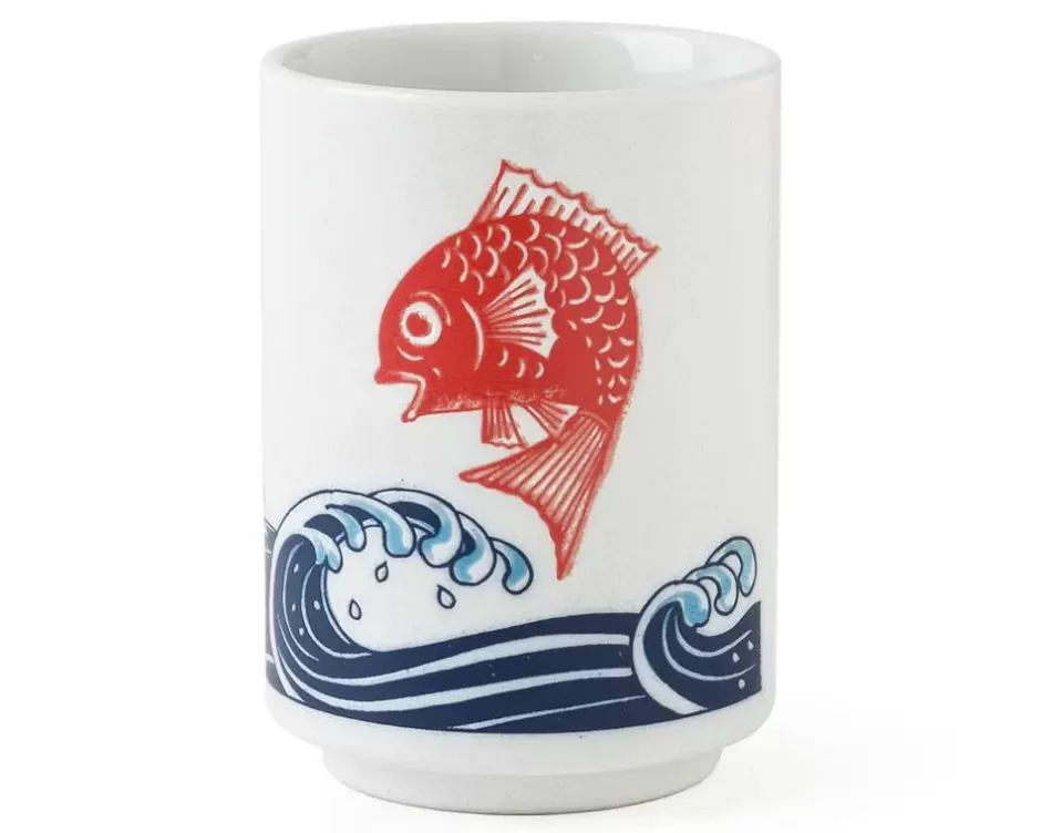 Taza de té cerámica MIYA de 240ml en rojo Tai - Diseño ergonómico para tu momento favorito