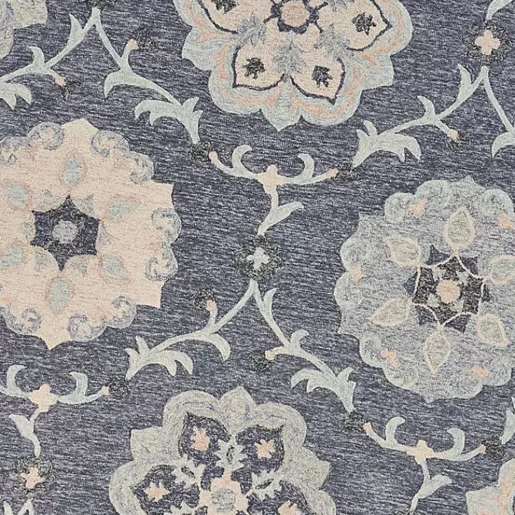 Alfombra Redonda Decorativa con Motivos Geométricos y Florales - 1.20m x 1.20m (Tamaño Estándar) | Diseño Exclusivo para Espacios Hogareños - Colección Kirklands