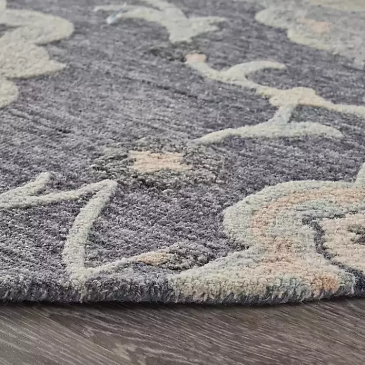 Alfombra Redonda Decorativa con Motivos Geométricos y Florales - 1.20m x 1.20m (Tamaño Estándar) | Diseño Exclusivo para Espacios Hogareños - Colección Kirklands