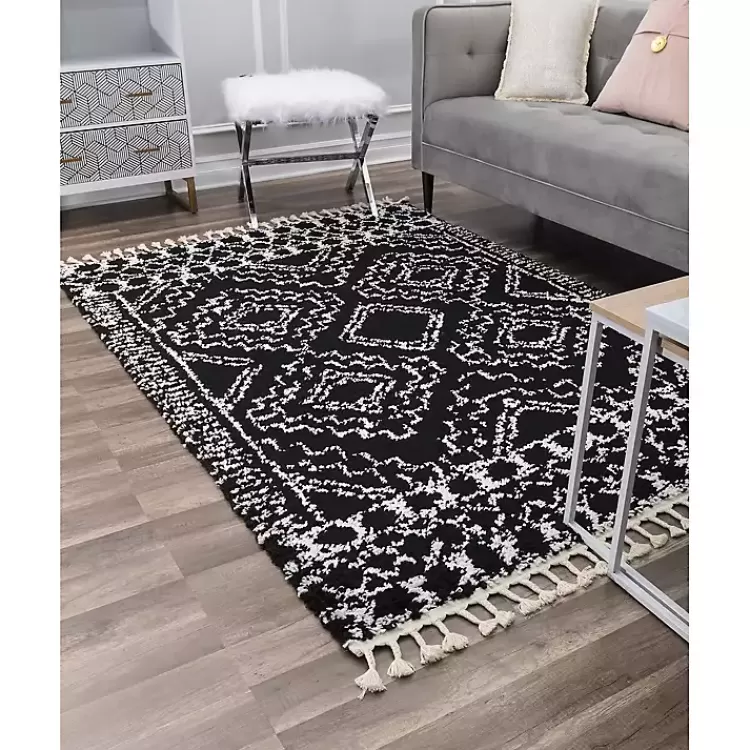 Alfombra decorativa lunar en gris marengo y blanco hueso, 240x80 cm - Diseño exclusivo Kirklands para espacios con estilo.