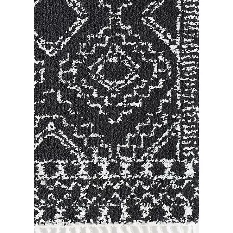 Alfombra decorativa lunar en gris marengo y blanco hueso, 240x80 cm - Diseño exclusivo Kirklands para espacios con estilo.