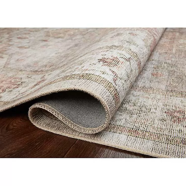 Alfombra Decorativa Kirklands en Verde Salvia con Diseño Medallón - Tamaño 7x9 Pies, Ideal para Salas y Dormitorios - Textura Suave y Larga Durabilidad