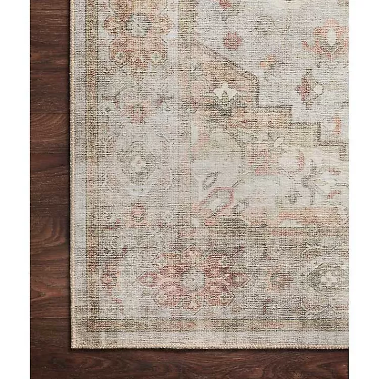 Alfombra Decorativa Kirklands en Verde Salvia con Diseño Medallón - Tamaño 7x9 Pies, Ideal para Salas y Dormitorios - Textura Suave y Larga Durabilidad