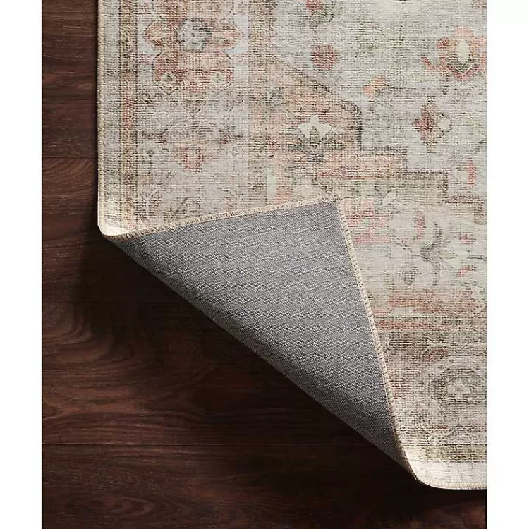 Alfombra Decorativa Kirklands en Verde Salvia con Diseño Medallón - Tamaño 7x9 Pies, Ideal para Salas y Dormitorios - Textura Suave y Larga Durabilidad