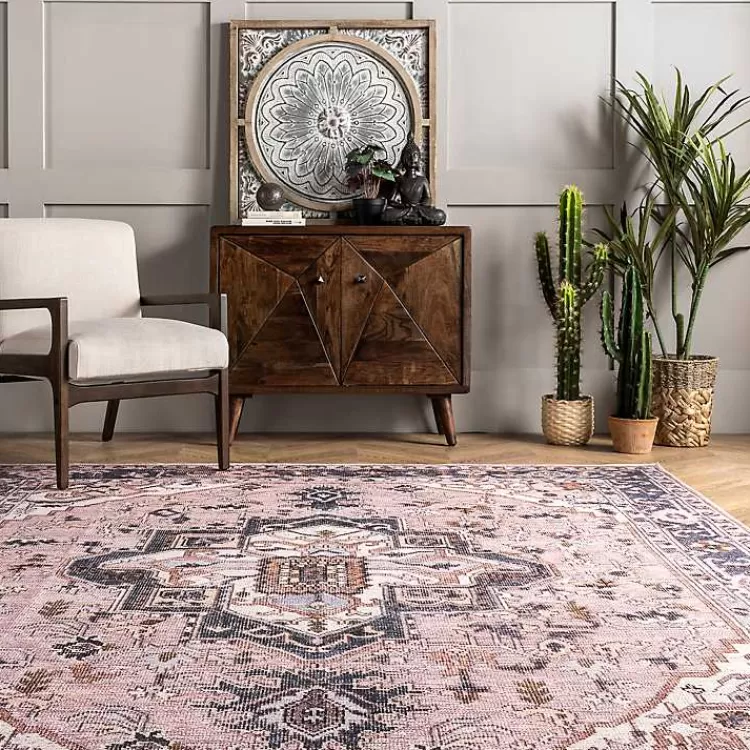 Alfombra Lavable Sasha Medallion 1.20x1.80 mts - Diseño Duradero para Salas y Dormitorios | Descuento Exclusivo Tienda Kirklands Home