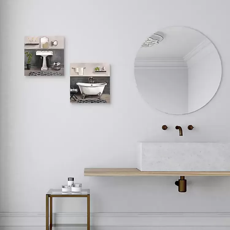 Dúo decorativo en lienzo para baños relajantes - Láminas listas para colgar estilo Kirklands 

(Alternativa opcional si necesita variación: 
¡Transforma tu espacio! Par de cuadros artísticos en tela para ambientes serenos - Colección exclusiva de decoración hogareña)