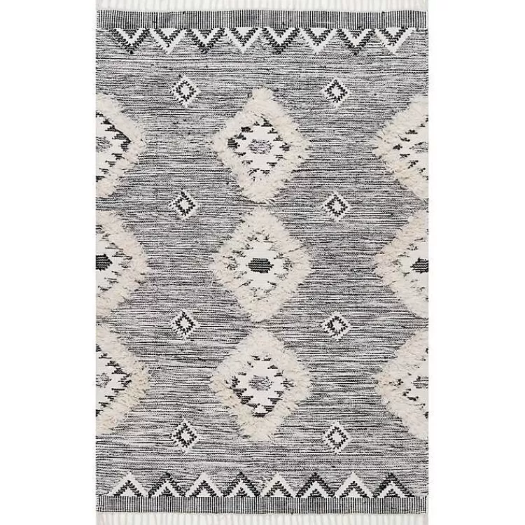 Alfombra Marroquí Sofía con Flecos Artesanales - Tamaño 5x8 Pies, Diseño Bohemio para Salón de Kirklands Home