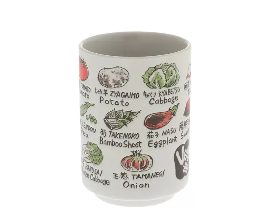 Tazas de Té Artesanales | Diseño con Verduras Estacionales - Colección Exclusiva Miya