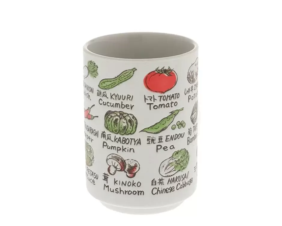 Tazas de Té Artesanales | Diseño con Verduras Estacionales - Colección Exclusiva Miya
