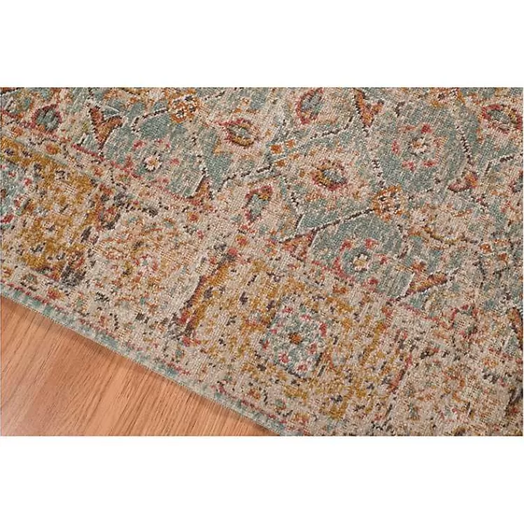 Banda Decorativa Turquesa Eaton con Bordes - Oferta Exclusiva en Hogar y Estilo Kirklands