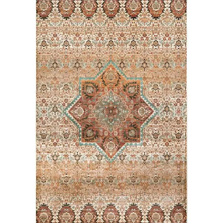 Alfombra decorativa Doreen con medallón central - Tamaño 2.44x3.35 metros | Diseño clásico renovado para salas - Colección otoño/invierno de Hogar Kirklands