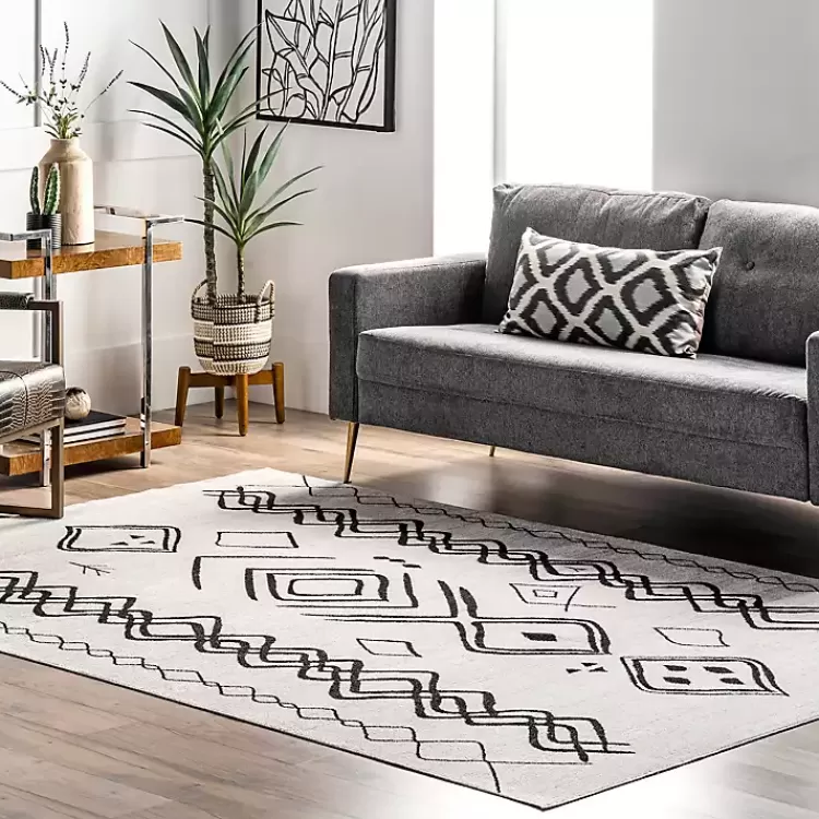 Alfombra Lavable Marroquí Moderna 4x6 Pies - Novedad Exclusiva de Kirklands Home