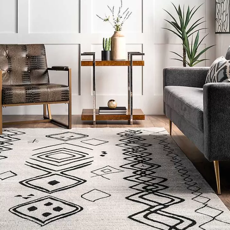 Alfombra Lavable Marroquí Moderna 4x6 Pies - Novedad Exclusiva de Kirklands Home
