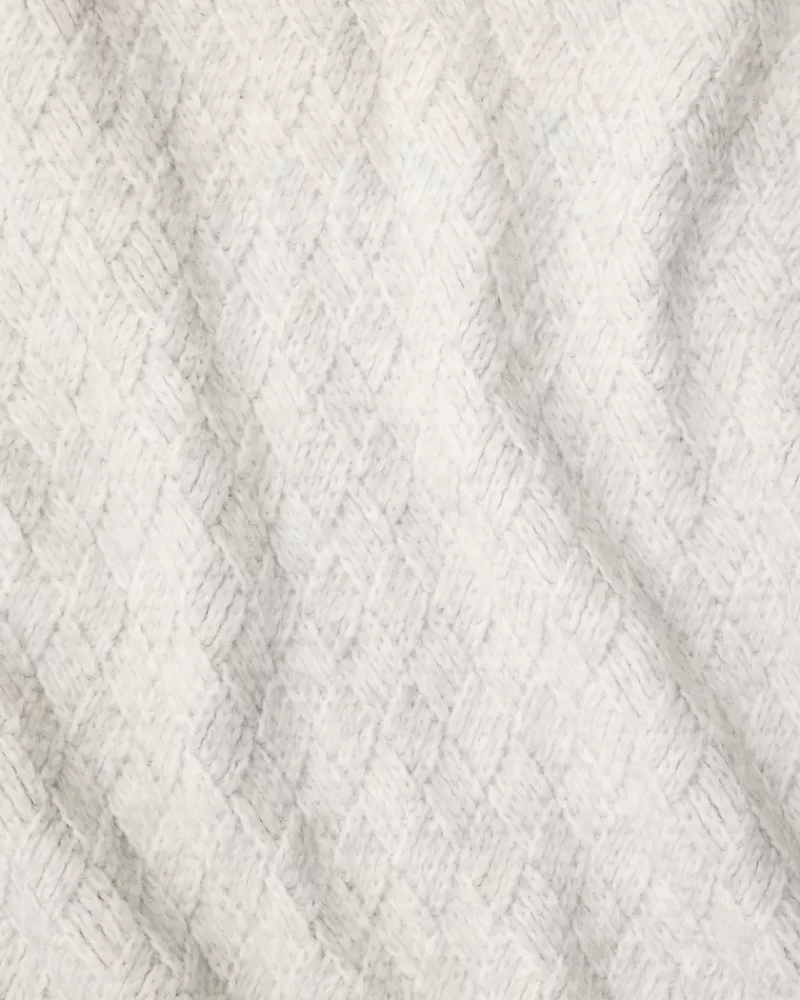 Manta Tejida Tommy Bahama con Diseño de Enrejado - Cubrecama Suave para Sofá o Dormitorio