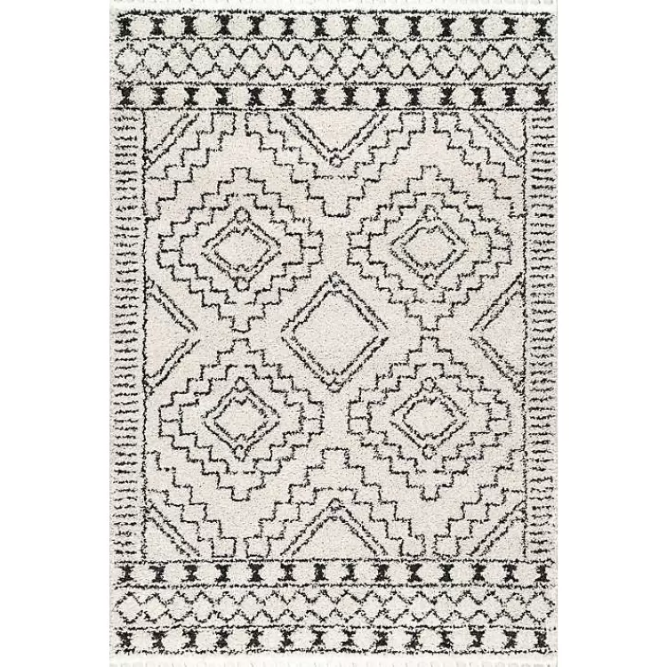 Alfombra Artesanal Marroquí con Flecos Tribales 160x230 cm - Diseño Boho Chic para Salón o Dormitorio | Estilo Étnico Auténtico · Oferta Especial en Decoración Hogar Kirklands