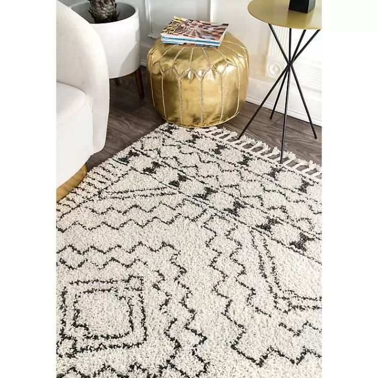 Alfombra Artesanal Marroquí con Flecos Tribales 160x230 cm - Diseño Boho Chic para Salón o Dormitorio | Estilo Étnico Auténtico · Oferta Especial en Decoración Hogar Kirklands