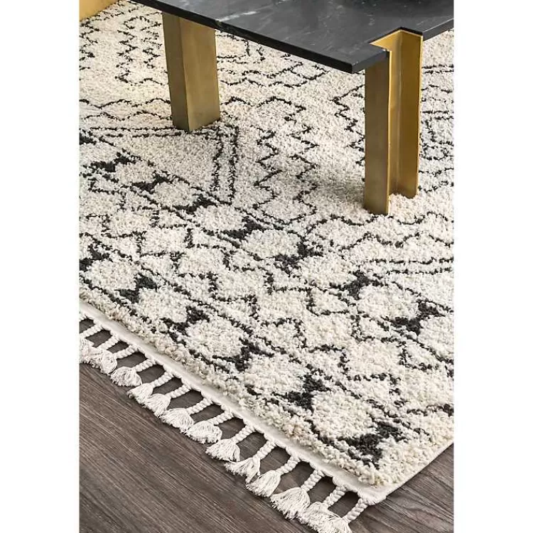 Alfombra Artesanal Marroquí con Flecos Tribales 160x230 cm - Diseño Boho Chic para Salón o Dormitorio | Estilo Étnico Auténtico · Oferta Especial en Decoración Hogar Kirklands