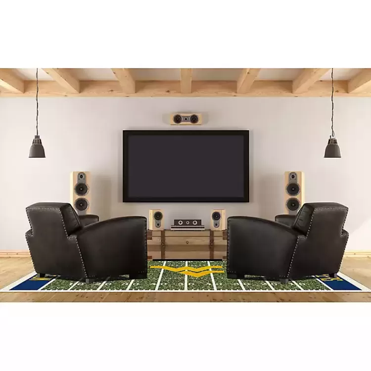 Alfombra decorativa West Virginia University para sala - Tamaño 1.83x2.44m - Colección premium de Kirklands Home 

(Nota: Convertí medidas a sistema métrico, usé sinónimos naturales como 