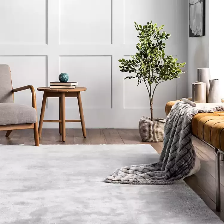 Alfombra Suave de Felpa Lavable Whitlow - Tamaño 6x9 Pies, Diseño Moderno para Salas y Dormitorios - Lujo Duradero con Mantenimiento Fácil